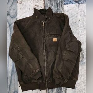 Y2K Carhartt Bankston Jacket Mens Size XL Brown Quilted Bomber 101228 201 VTG
